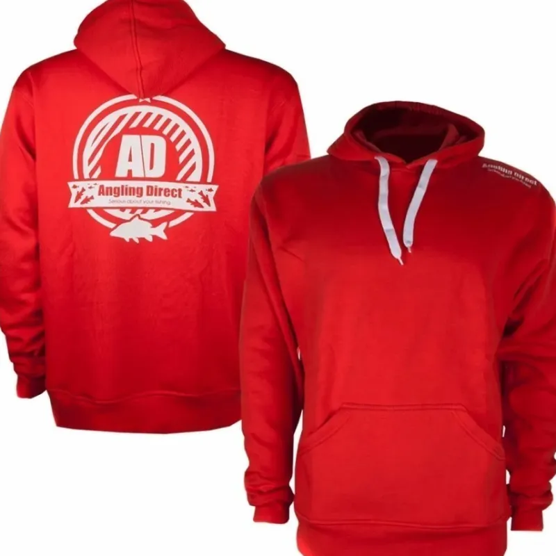 Carp Angling Direct Clothing * AD Emblem Red Fishing Hoodie 2019
