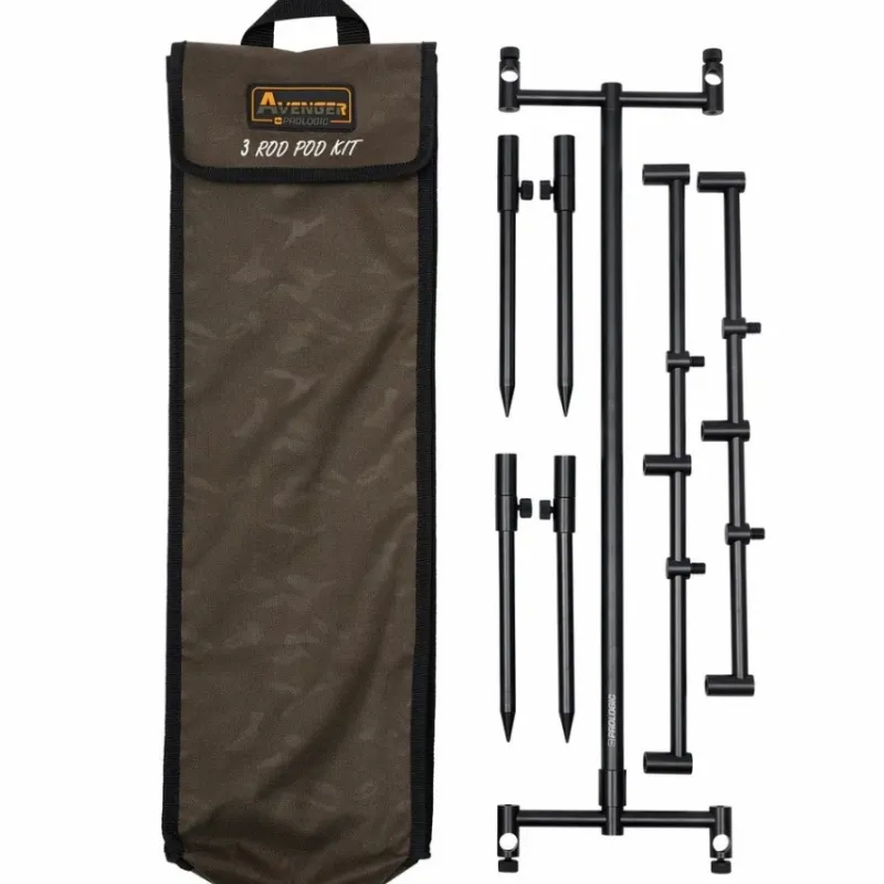 Carp Prologic Rod Pods * Avenger Pod Kit & Carry Case 3 Rod