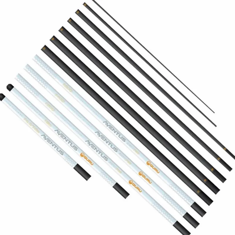 Coarse & Match Guru Poles & Whips * Aventus Zero 700 Fishing Pole Package 16m + FREE Top Kits