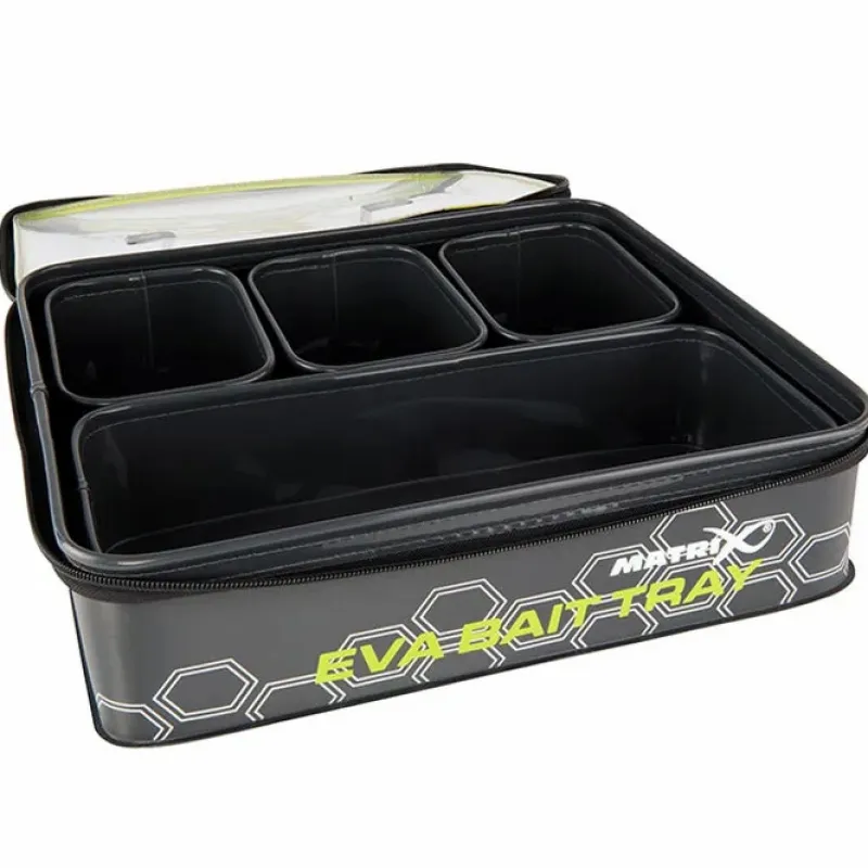 Coarse & Match Matrix Luggage * EVA Fishing Bait Tray Inc 4 Tubs