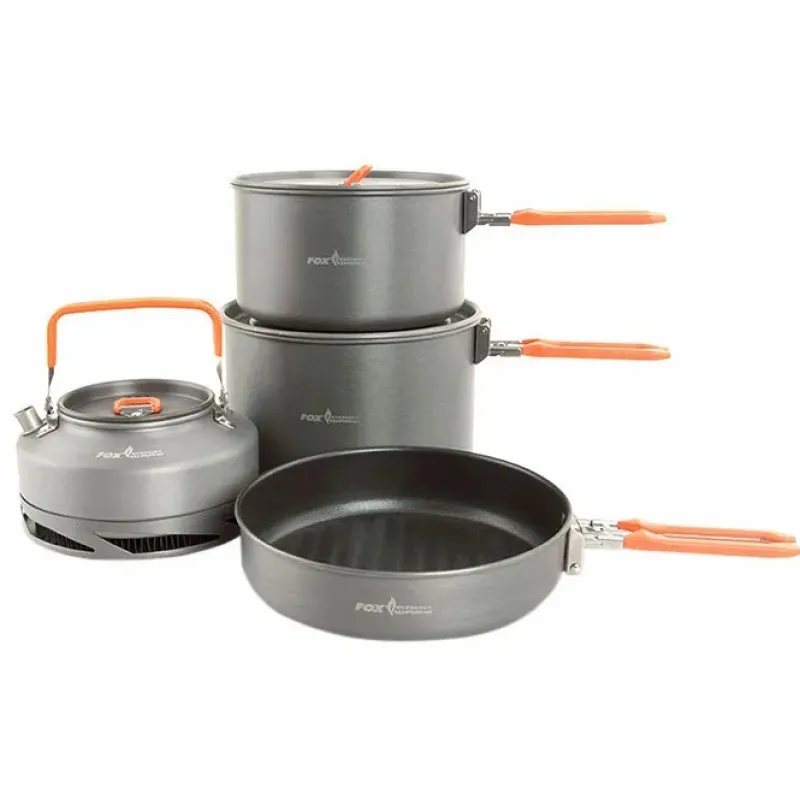 Carp Fox Cooking Equipment * Fishing Cookware Set - Large (4 Piece)