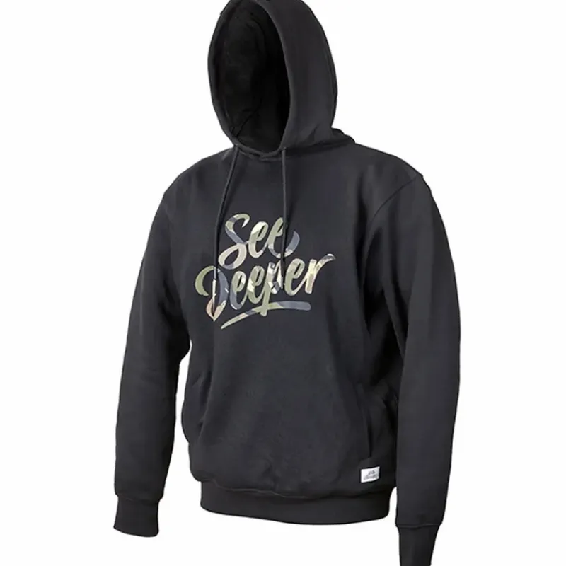 Carp Fortis Eyewear Clothing * Fortis See Deeper Black Fishing Hoodie