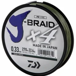 Pike / Predator Daiwa Line * J-Braid X4 Dark Green