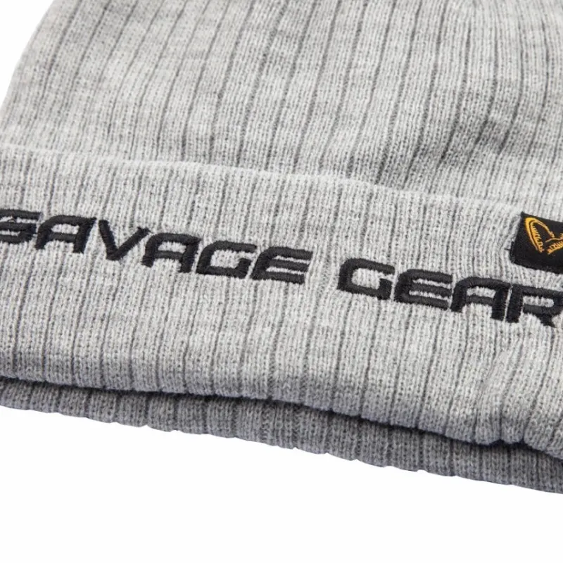 Pike / Predator Savage Gear Clothing * Light Grey Melange Fold Up Fishing Beanie