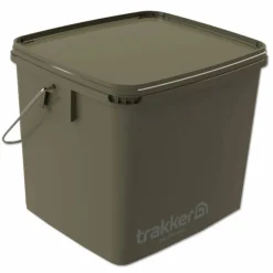 Carp Trakker Buckets & Riddles * 13L Olive Square Container