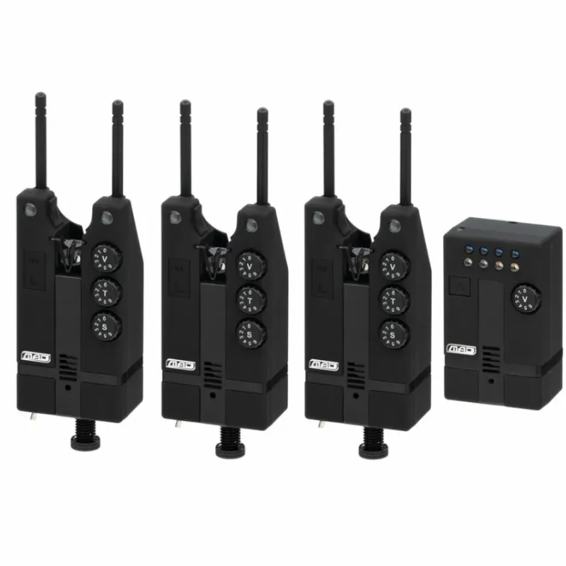Carp DAM Bite Alarms * MAD Hi-T Bite Alarm Set 3+1 All Blue