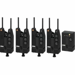 Carp DAM Bite Alarms * MAD Hi-T Bite Alarm Set 4+1 RGBY