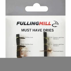 Fly Fulling Mill Fly Essentials * Must Have Dries 9 Flies