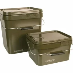 Pike / Predator Trakker Buckets & Riddles * Olive Square Container