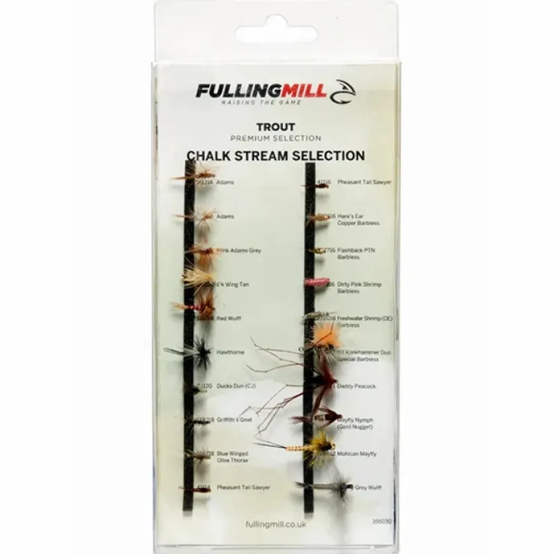 Fly Fulling Mill Flies * Premium Chalk Stream Selection 20 Flies