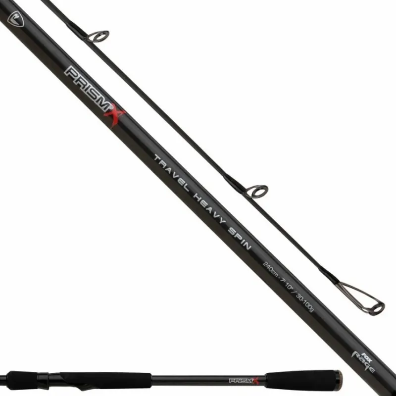 Pike / Predator Fox Rage Rods * Prism X Travel Heavy Spin Fishing Rods