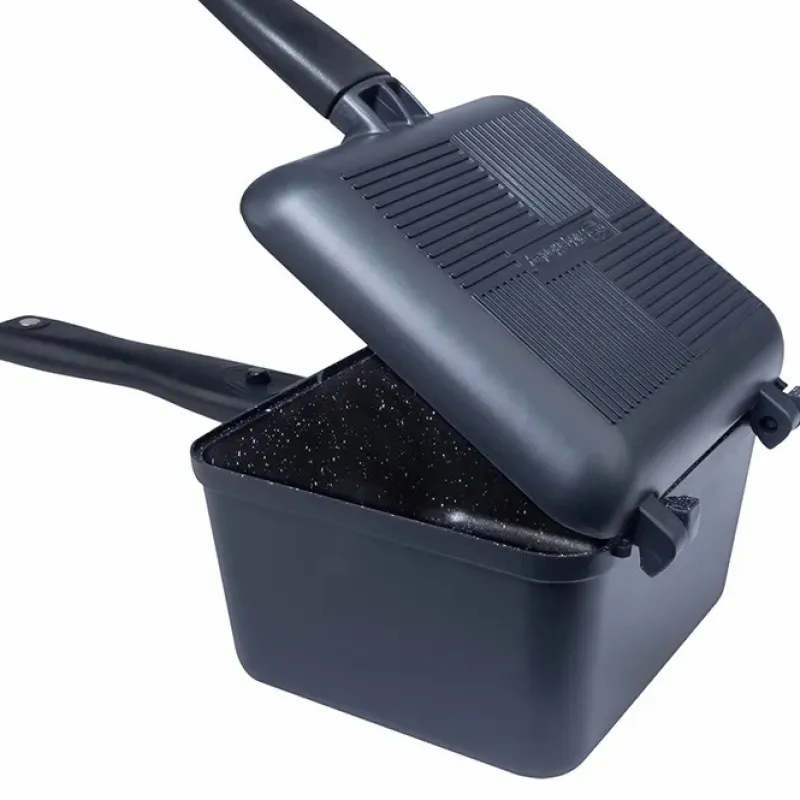 Carp Ridge Monkey Cooking Equipment * RidgeMonkey Connect Deep Pan & Griddle Granite Edition