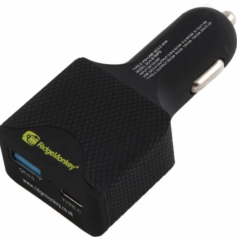 Pike / Predator Ridge Monkey Miscellaneous * RidgeMonkey Vault 45W USB-C PD Car Charger Adaptor