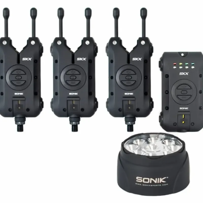Carp Sonik Bite Alarms * SKX 3+1 Alarm / Bivvy Lamp Set