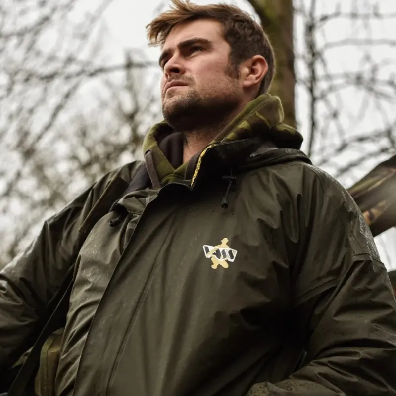 Fly Vass Clothing * Team 175 Zipped Winter Fishing Jacket Khaki
