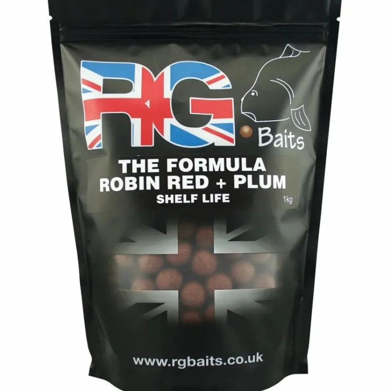 Carp RG Baits Bait & Additives * The Formula Red + N-I Plum Shelf Life Boilies