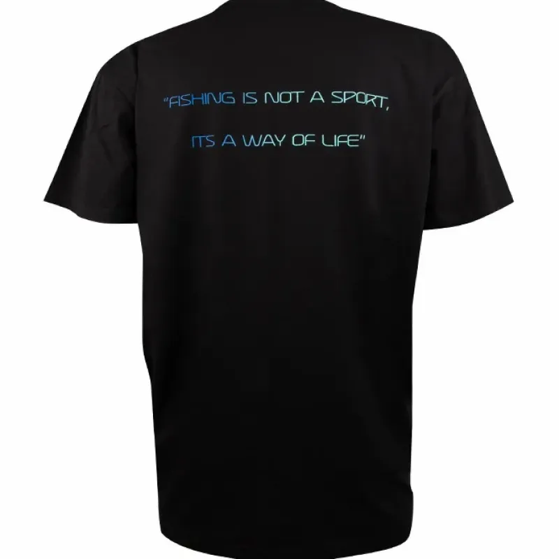 Fly Tackling Minds Clothing * Ultra Premium Basic Black Fishing T-Shirt