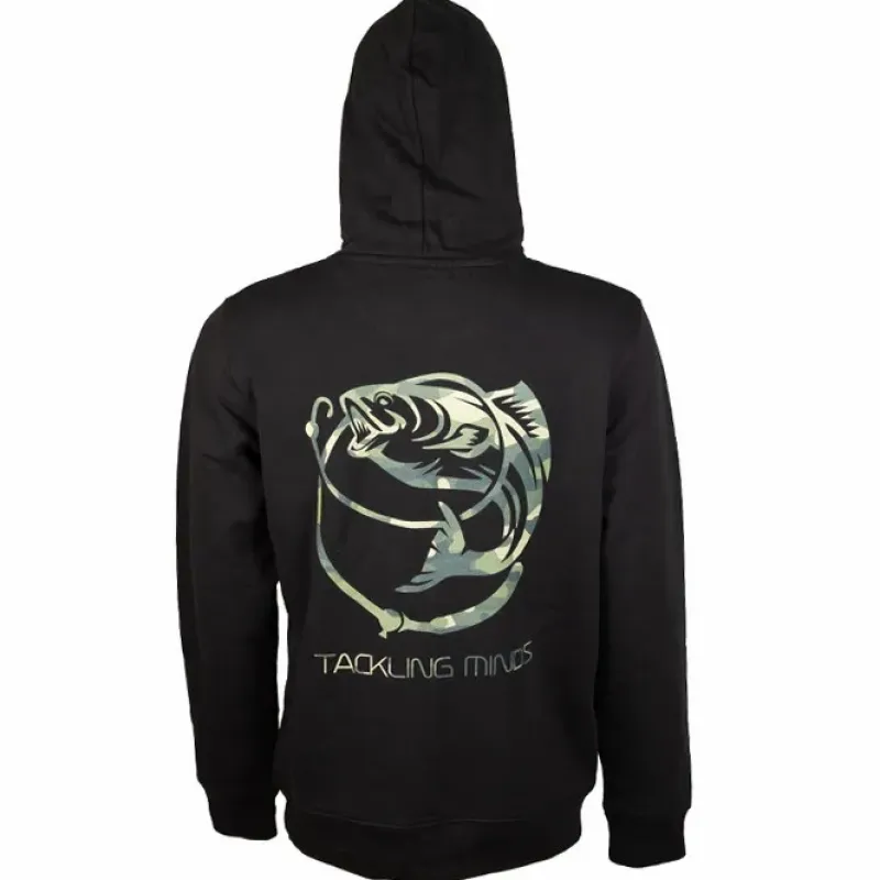 Coarse & Match Tackling Minds Clothing * Ultra Premium Black DPM Camo Fishing Hoodie