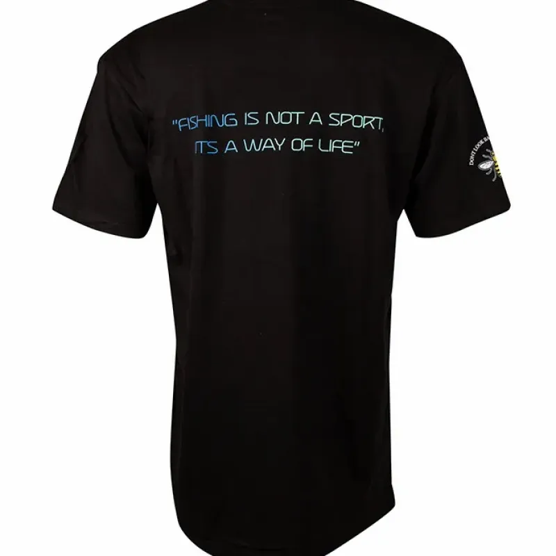 Coarse & Match Tackling Minds Clothing * Ultra Premium Black Fishing T-Shirt