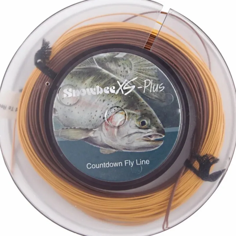 Fly Snowbee Fly Lines * XS Plus Countdown 3 Line Brown Light Tan